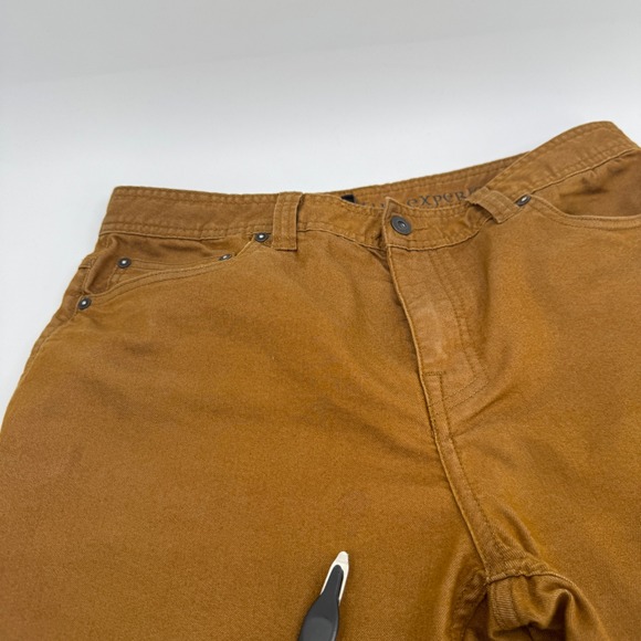 Prana Slim Fit Pants Mens 34x32 Brown Organic Cotton Blend Outdoor Chino Hiking - Picture 10 of 14